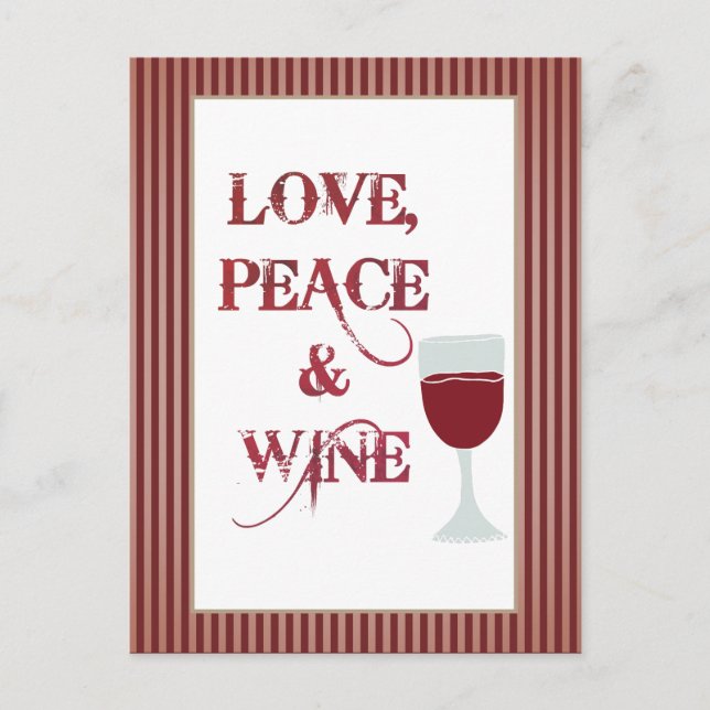 Postal Love Peace Wine (Anverso)