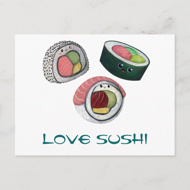 Postal Love Sushi (Anverso)
