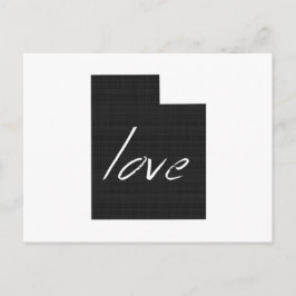 Postal Love Utah Shaped Antique Black Utahan Chalkboard