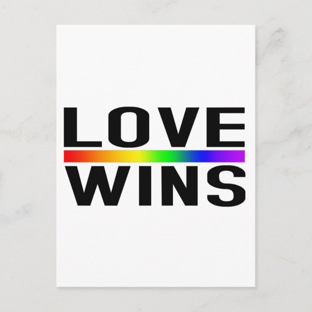 Postal Love Wins - LGBTQ+ Pride (Anverso)