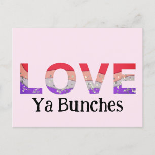 Postal Love Ya Bunches Colorful Hearts Valentine