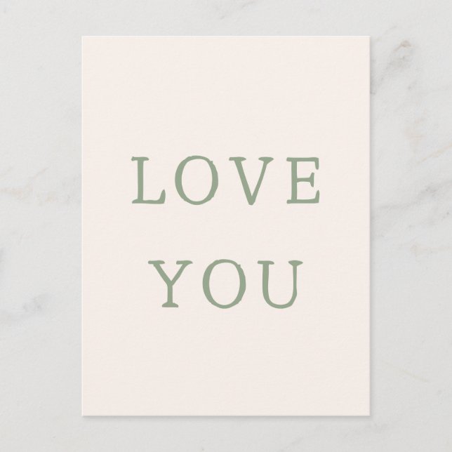 Postal Love You Card. (Anverso)
