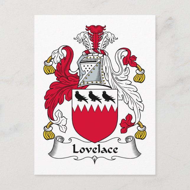 Postal Lovelace Family Crest (Anverso)