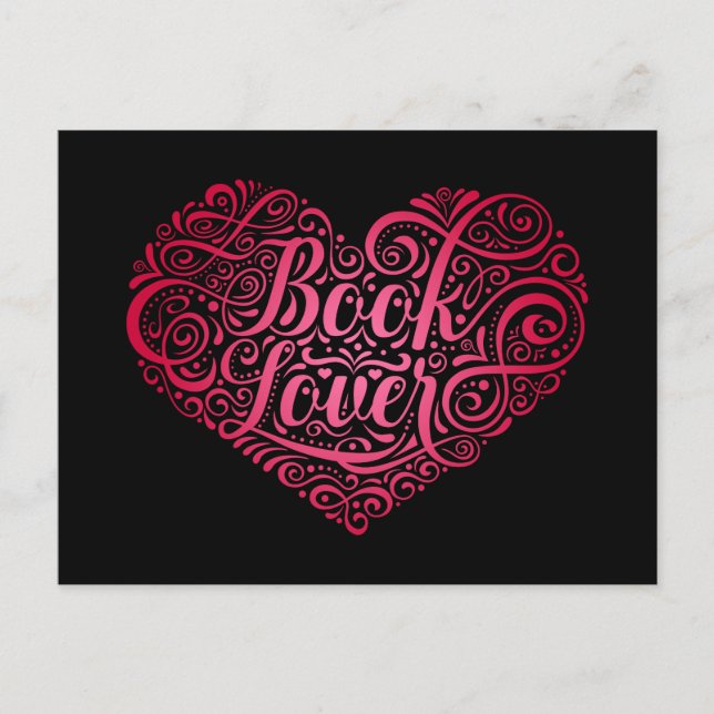 Postal Lover de libros (Anverso)