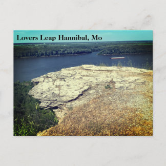Postal Lovers Leap Hannibal Missouri Simple Postcard