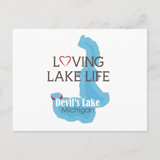 Postal Loving Lake Life, Devil's Lake, Michigan (Anverso)
