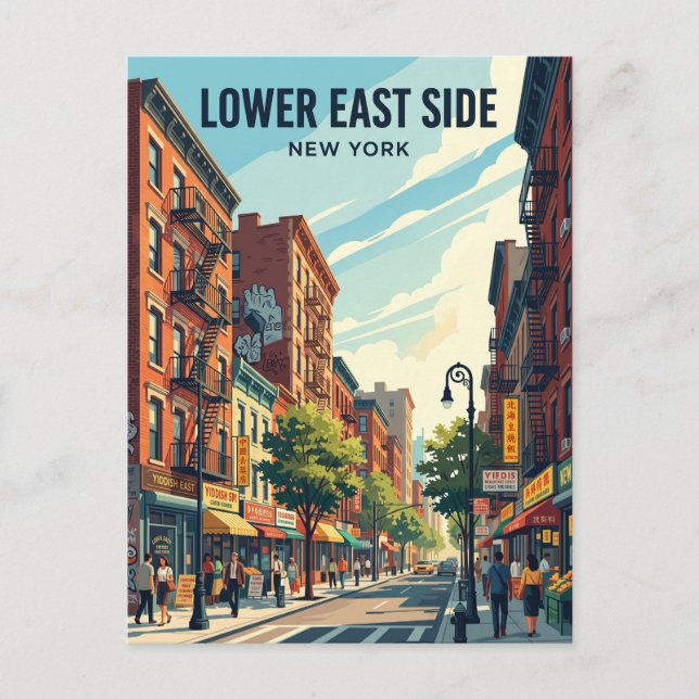 Postal Lower East Side Nueva York (Anverso)