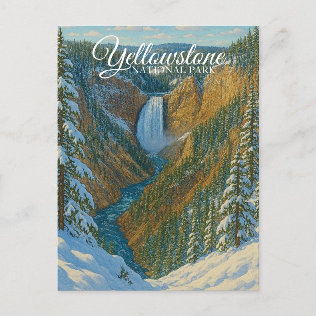 POSTAL LOWER FALLS, YELLOWSTONE NATIONAL PARK (Anverso)