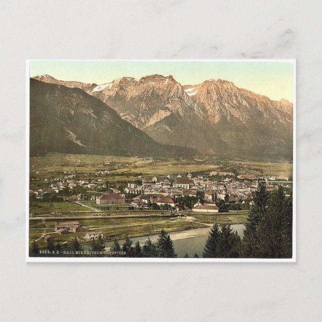 Postal Lower Inn, Hall y Bettelwurfspitze, Tyrol, Austr (Anverso)