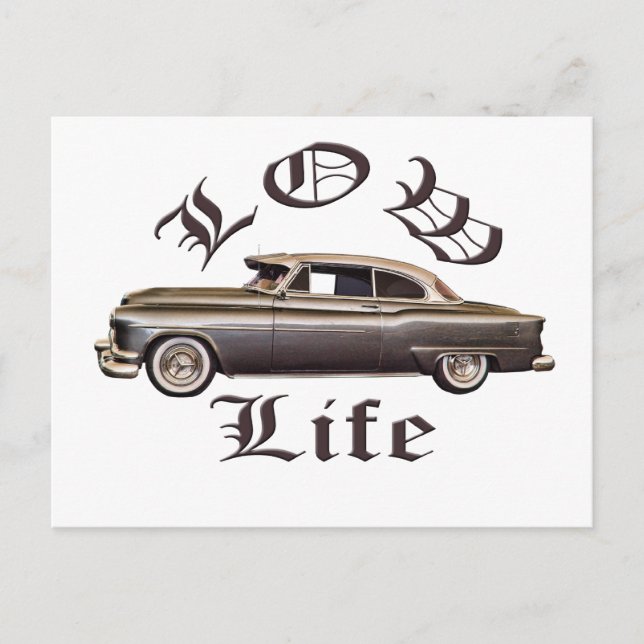Postal Lowrider omóvil de baja vida (Anverso)