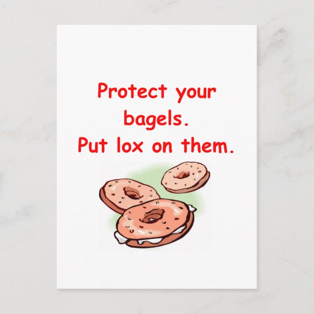 Postal lox y bagels (Anverso)