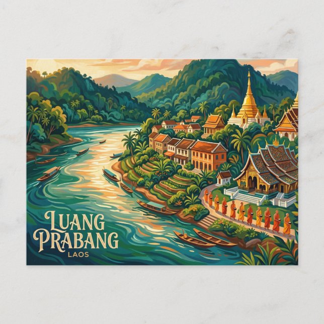 Postal Luang Prabang Laos (Anverso)