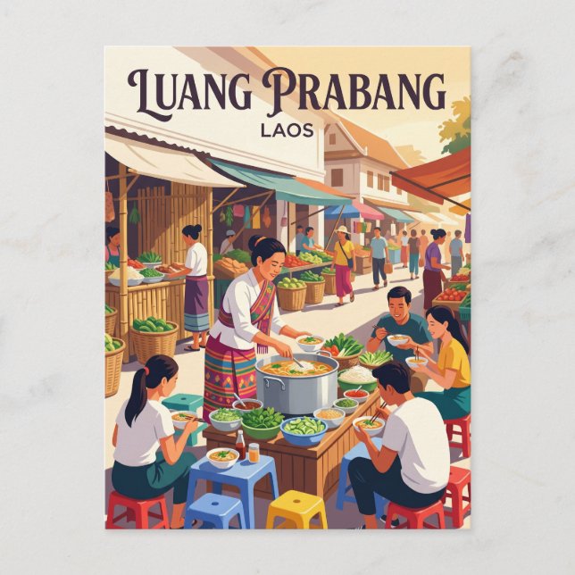 Postal Luang Prabang Laos (Anverso)