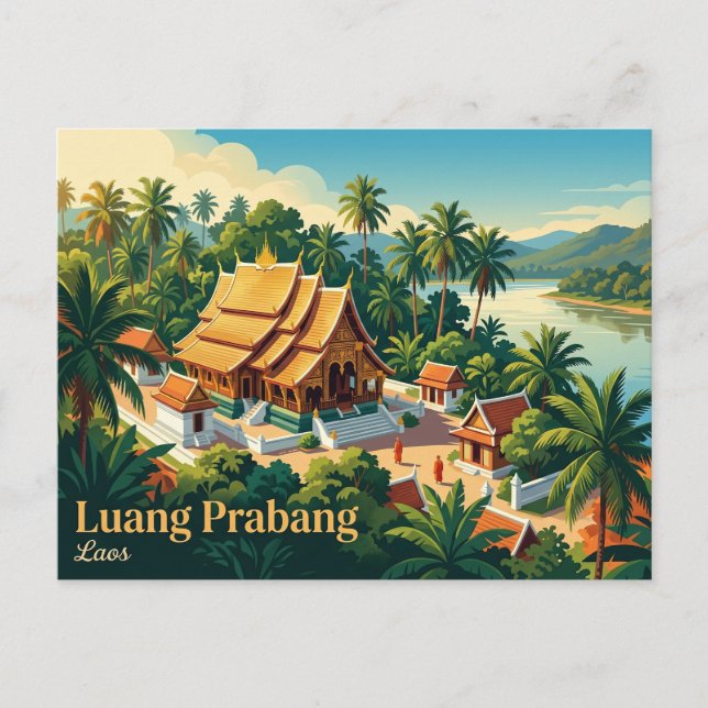 Postal Luang Prabang Laos (Anverso)
