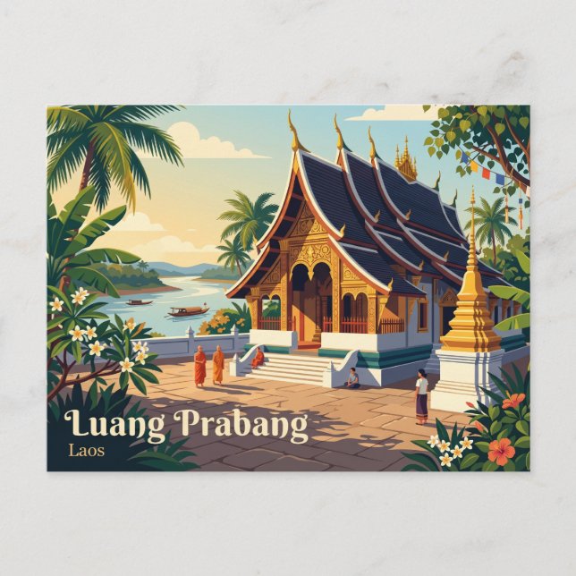 Postal Luang Prabang Laos (Anverso)