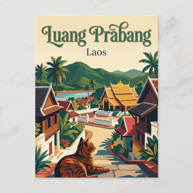Postal Luang Prabang Laos (Anverso)
