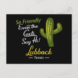 Postal Lubbock Cactus Funny Retro