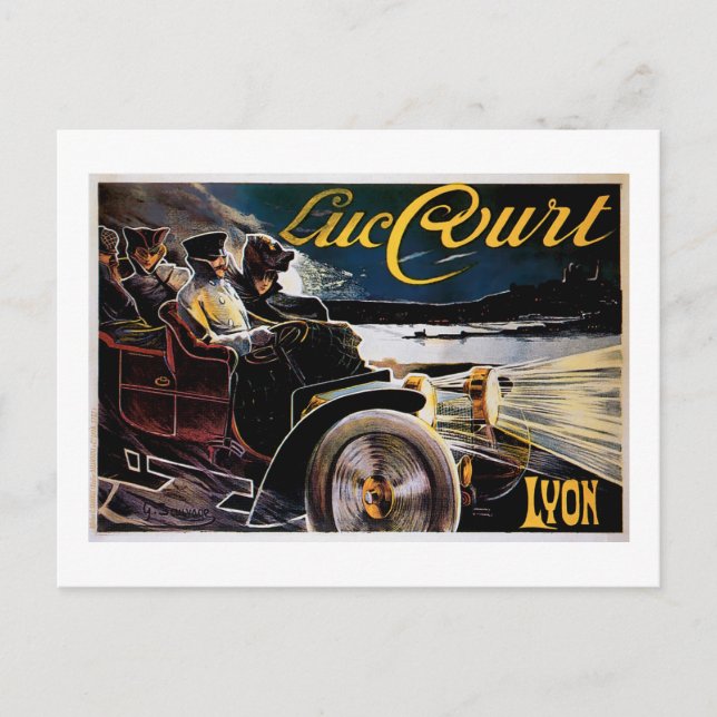 Postal Luc Court - Anuncio de Automóvil Vintage (Anverso)