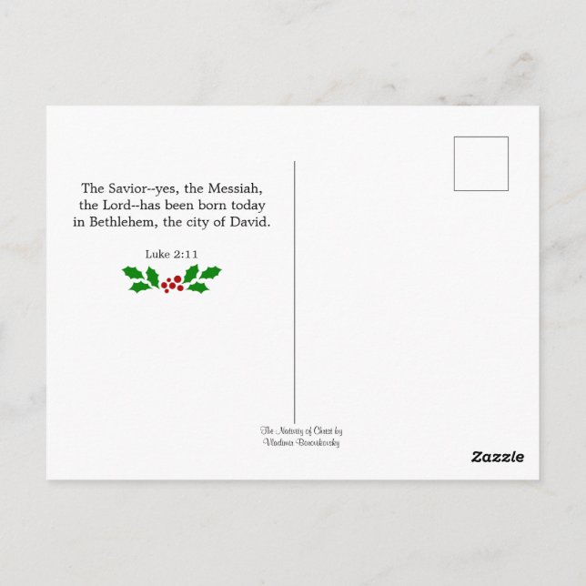 Postal Lucas 2-11, Navidades de escritura, (Reverso)