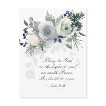 Lucas 2:14 "Gloria a Dios" Navidades de rosa blanc