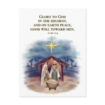 Lucas 2:14 Gloria a los Navidades de la Natividad