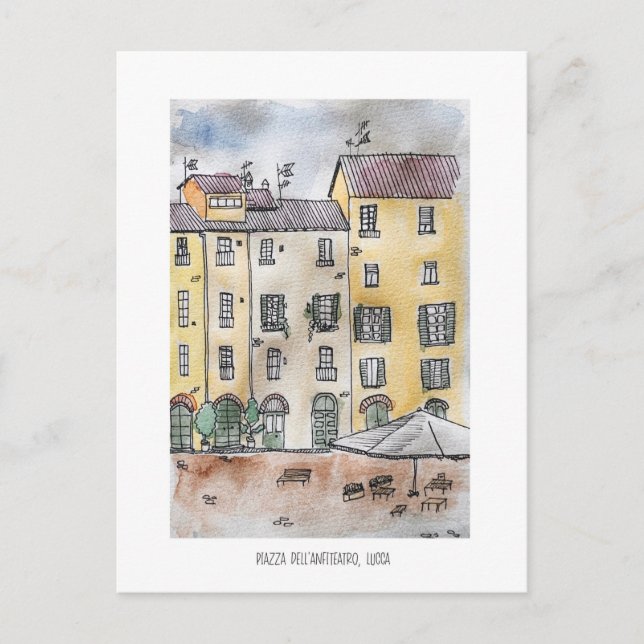 Postal Lucca, Piazza Dell'Anfiteatro (Anverso)