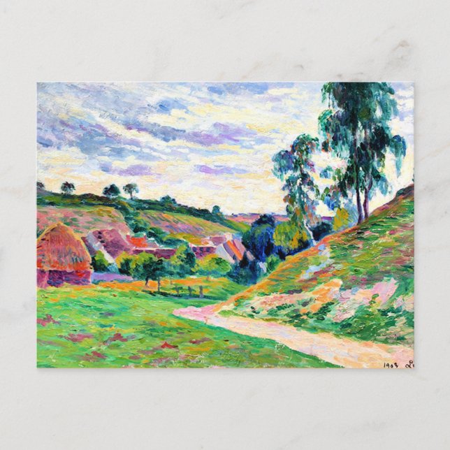 Postal Luce - Haystacks en Moulineux (Anverso)