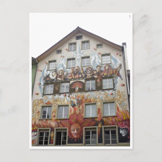 Postal lucerina pintada (Anverso)