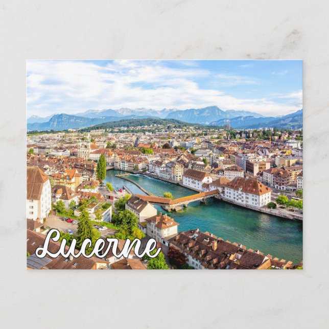 Postal Lucerna, Suiza (Anverso)