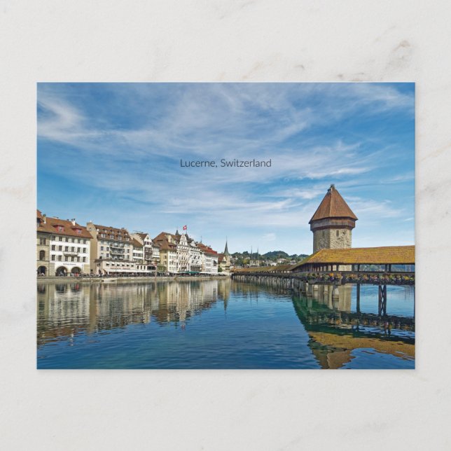 Postal Lucerna, Suiza (Anverso)