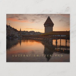 Postal Lucerna Suiza temprano en la mañana