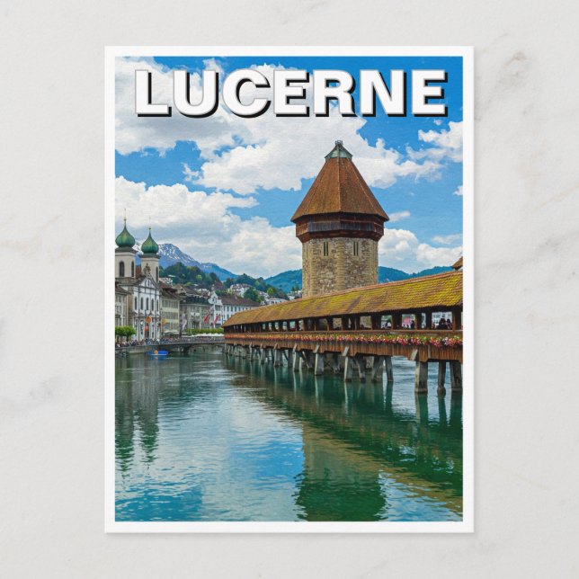 Postal Lucerna Suiza Travel (Anverso)