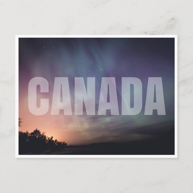 Postal Luces boreales (Anverso)