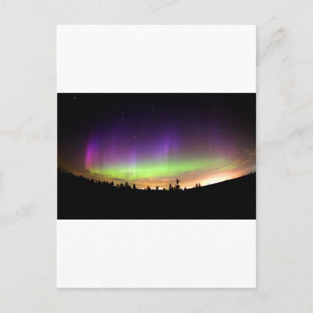 Postal Luces boreales (Anverso)