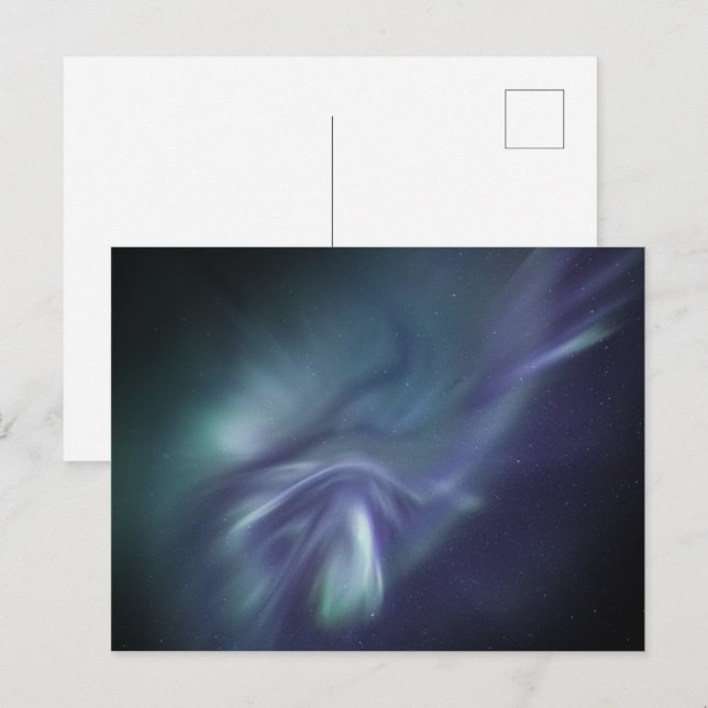 Postal Luces boreales (Anverso / Reverso)