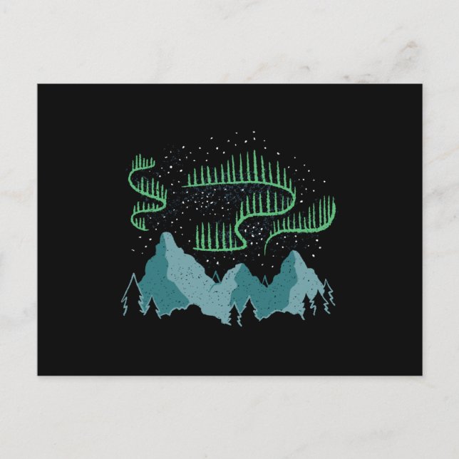 Postal Luces boreales (Anverso)