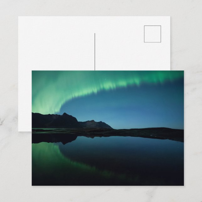 Postal Luces boreales (Anverso / Reverso)