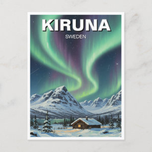 Postal Luces boreales de Kiruna Aurora en Suecia