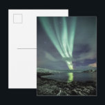 Postal Luces boreales del norte de Noruega<br><div class="desc">Fotografía de Astro de las Luces del Norte (Aurora borealis) en la costa de Noruega,  Escandinavia. Foto: Sebastian Worm.</div>