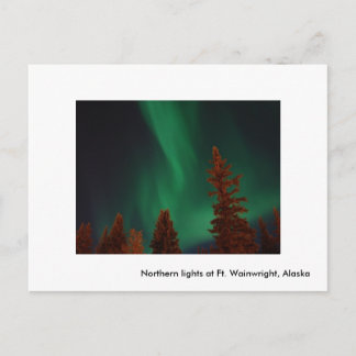 Postal Luces boreales en Ft. Wainwright, la vida del nort