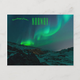 Postal Luces boreales en Tromso Noruega