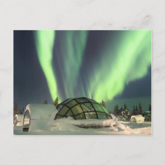 Postal Luces boreales sobre Finlandia