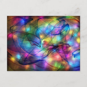 Postal luces brillantes de arco iris