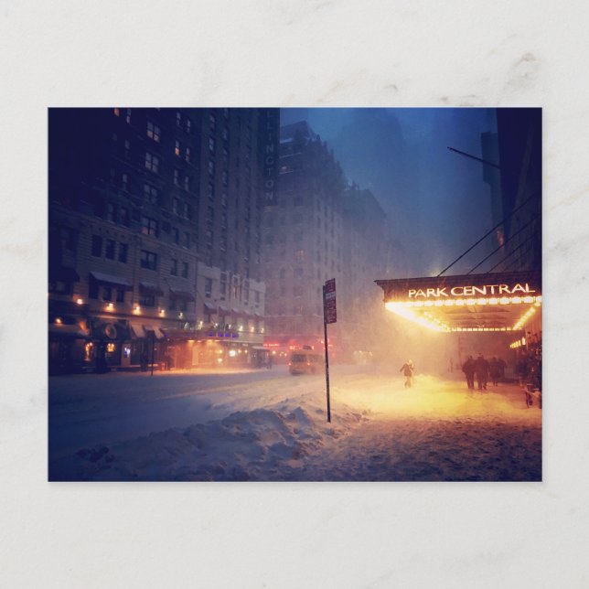 Postal Luces Cálidas En Una Noche Fría (Anverso)