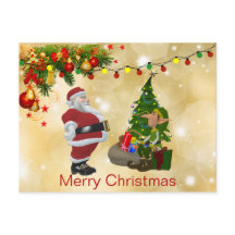 Luces cortas y coloridas, Santa Claus, Elf, Navida