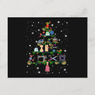Postal Luces Cubiertas de árbol de Navidad de Equipos de