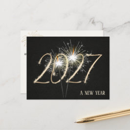 Postal Luces de bengala para la fiesta de Año Nuevo 2027