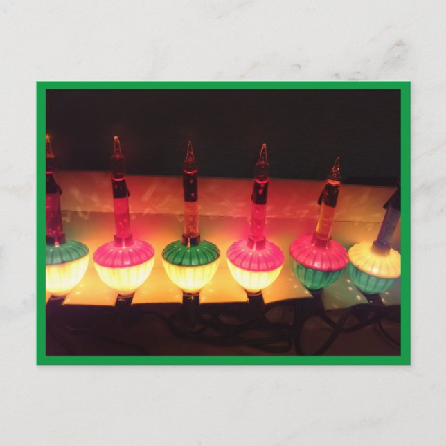 Postal Luces de burbuja de navidades (Anverso)