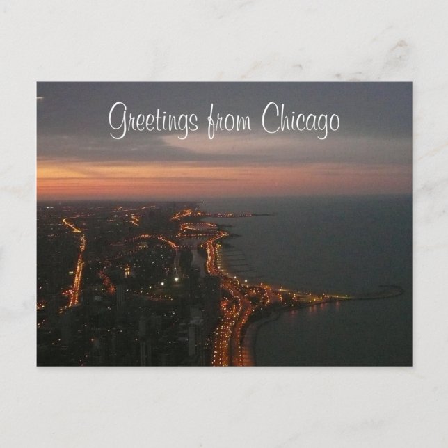 Postal luces de chicago (Anverso)
