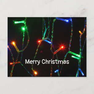 Postal Luces de colores "Feliz Navidad"